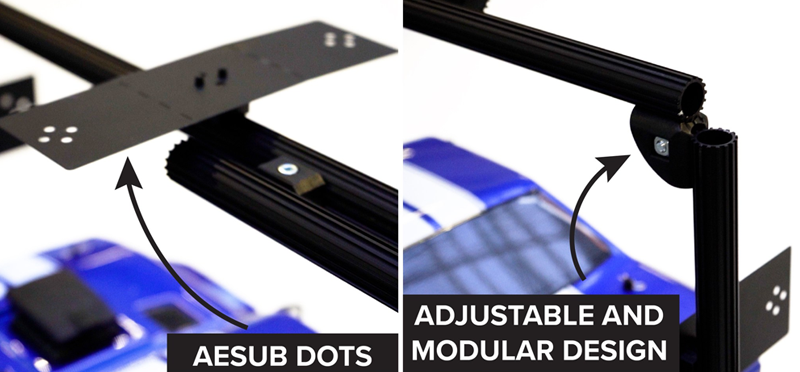 The AESUB rack is modular and versatile